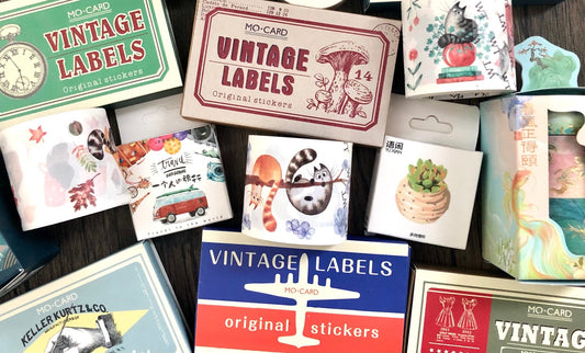 Unboxing of our new Washi Tape and Stickers - Great for Art Journaling and Mixed Media! - Messy Papercrafts