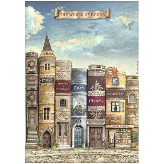 Vintage Library - The World Of Books - Rice Paper - Stamperia