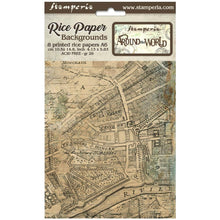 Around the World - Assorted Rice Paper Backgrounds A6 8/Sheets - Stamperia