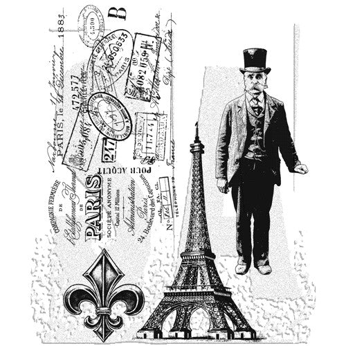 Stamp Set - Paris Memoir - Tim Holtz Cling Mount Stamps - Stampers Anonymous