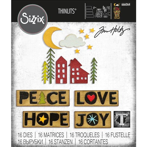 Die - Christmas Cutouts by Tim Holtz - Sizzix Thinlits Die Set 16PK - Sizzix