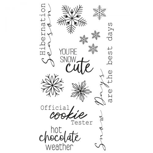 Stamp Set - Winter Sentiments - Sizzix Clear Stamps Set 10PK - Sizzix