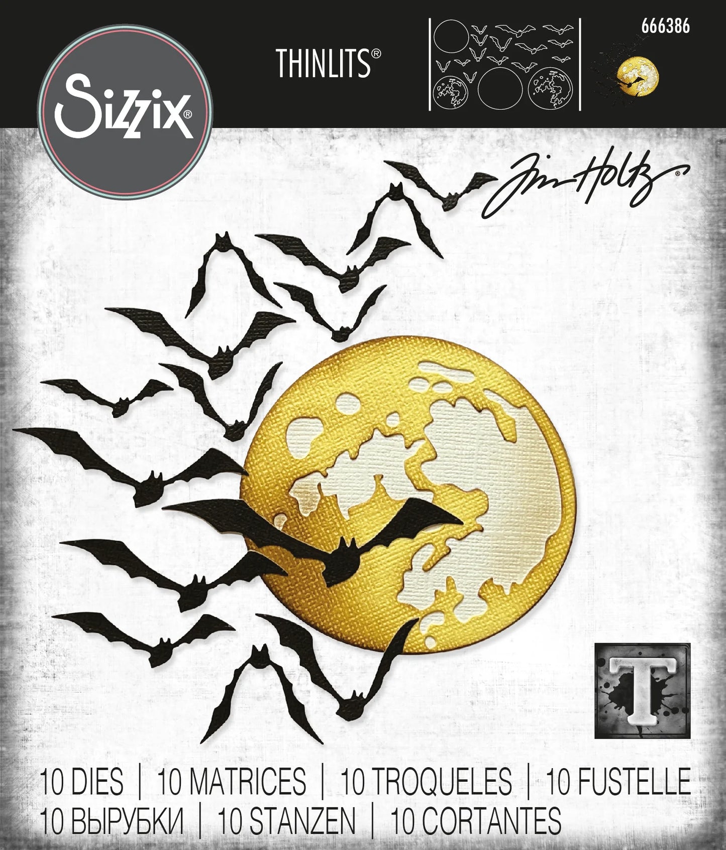 Die - Moonlight by Tim Holtz - Thinlits Die Set 10PK - Sizzix