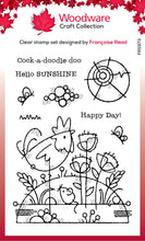 Rooster Meadow - Clear Stamp - Woodware Craft Collection - 4x6