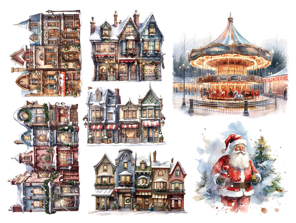 12x12 - Merry Christmas - 6 Double Sided Papers - Alchemy Of Art