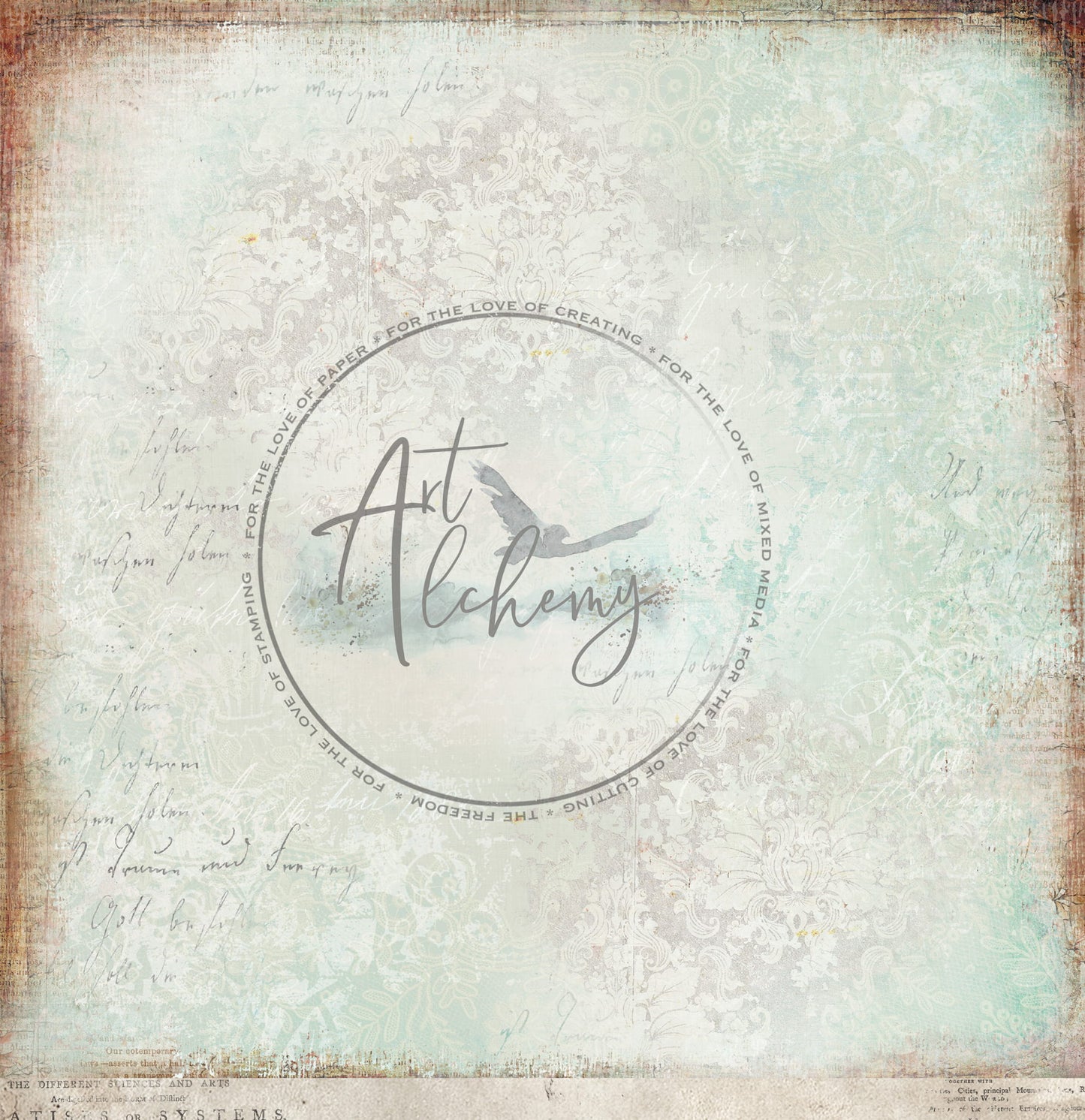 12x12 - Romantic Shabby Chic - 6 Double Sided Paper Set - Alchemy Of Art