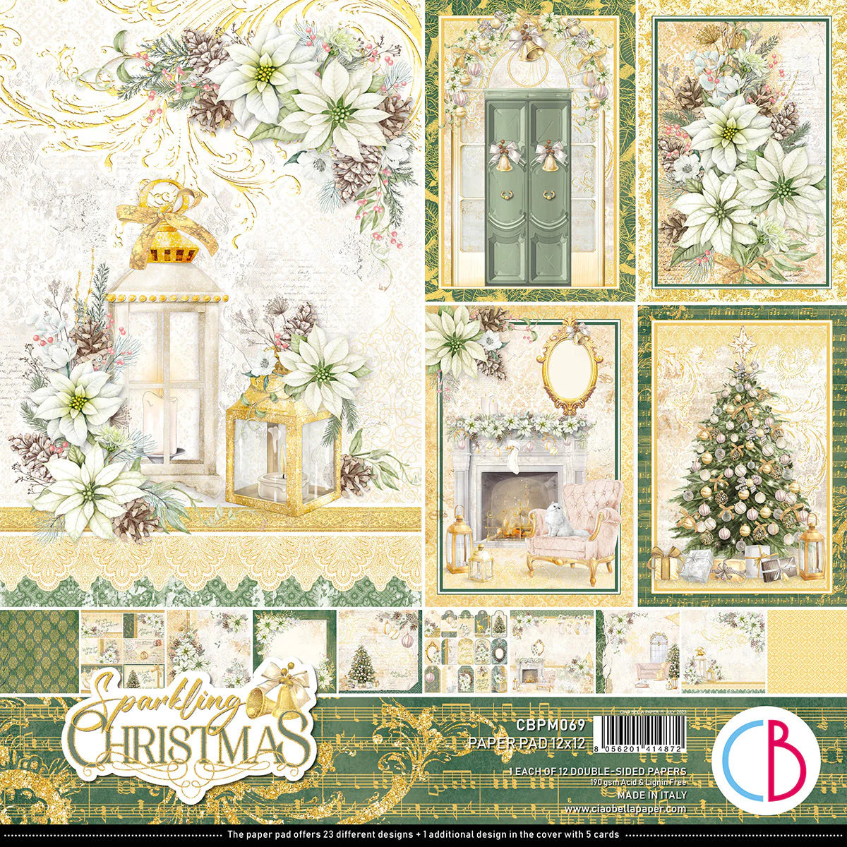 Stamperia Double-Sided Paper Pad 12x12 10/Pkg-All Around Christmas