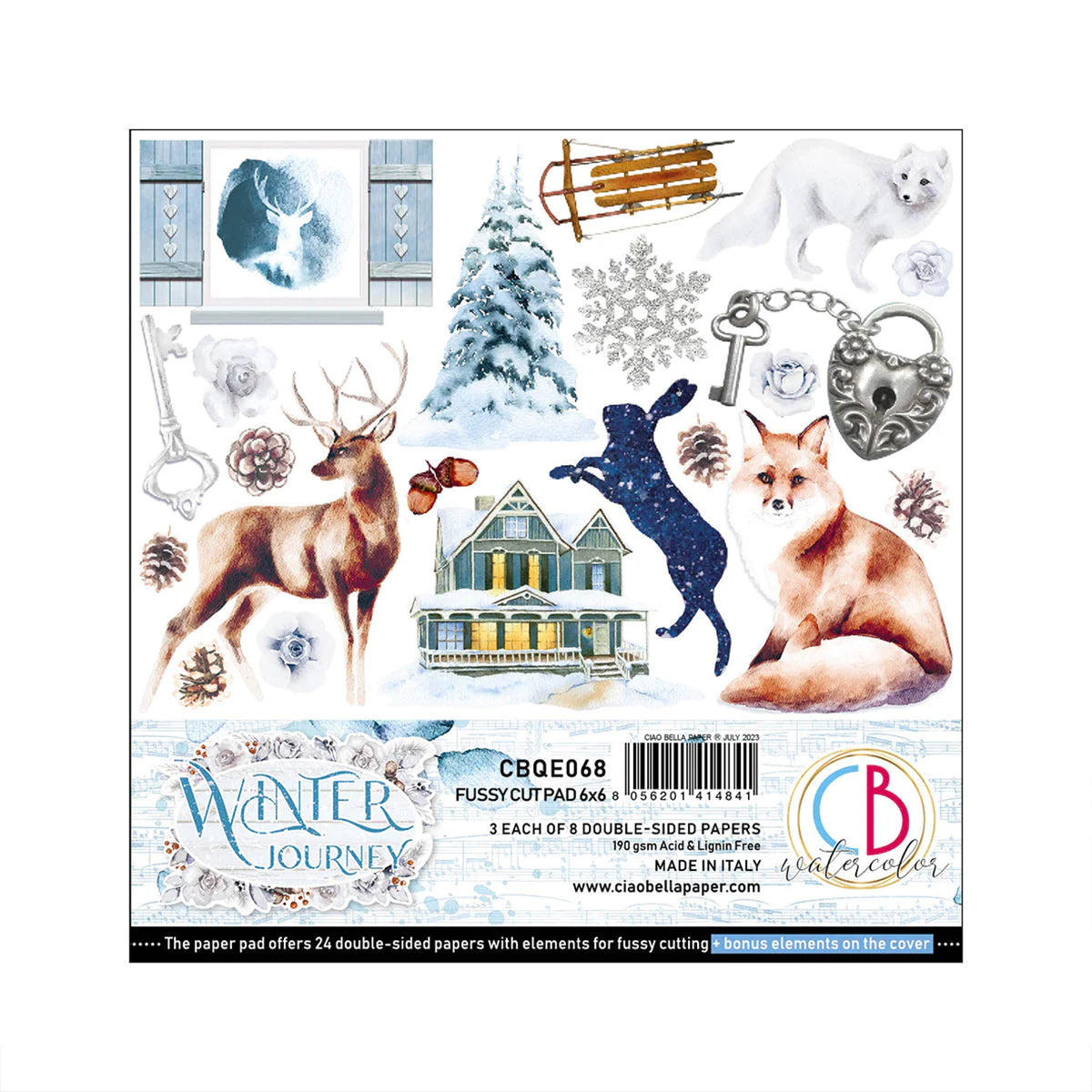6X6 - Fussy Cut Pad - Winter Journey - Ciao Bella
