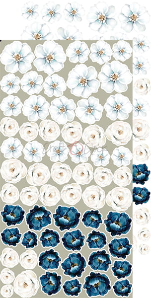 Extras Set - Flowers - Forever Blue - Craft O Clock