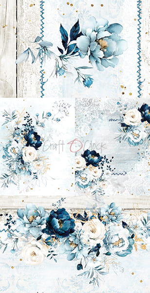 Extras Set - Flowers - Forever Blue - Craft O Clock