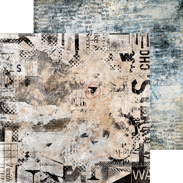 8x8 Inch - Set of Basic Papers - Clang and Dirt - Craft O Clock