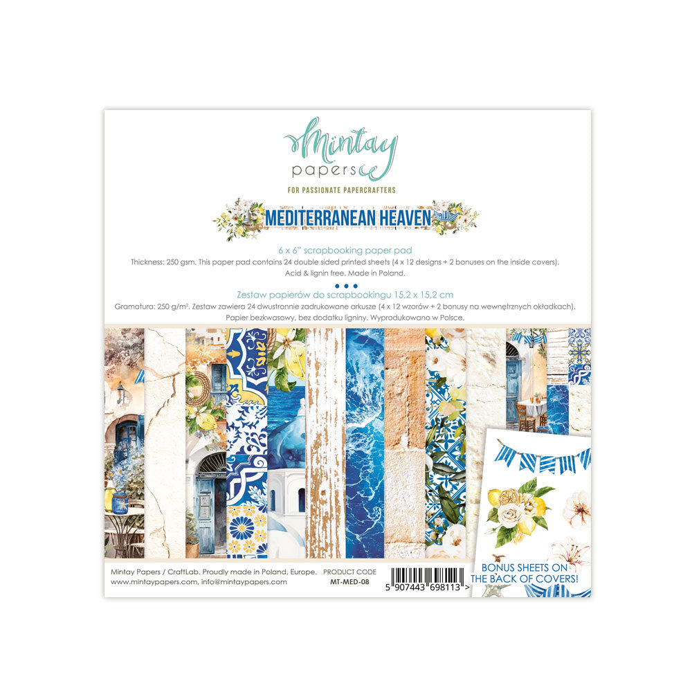 Mediterranean Heaven  - 6 x 6 Paper Set - Mintay Papers