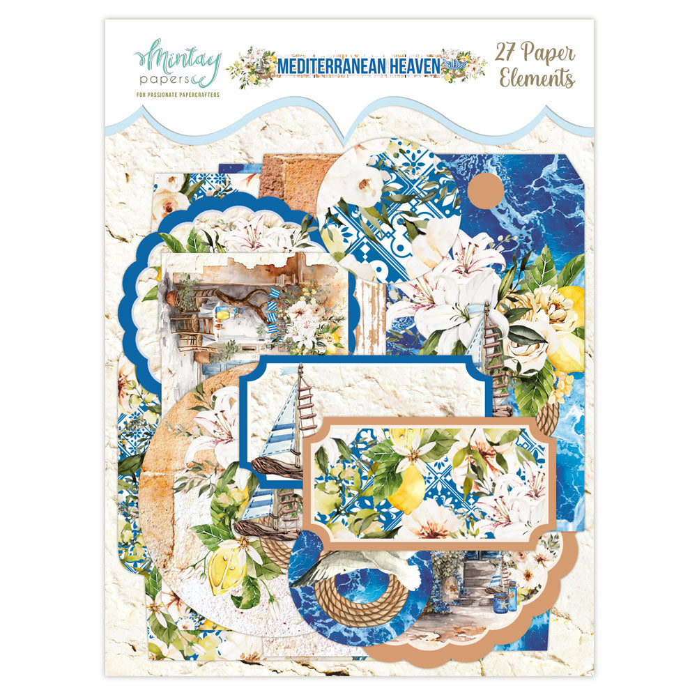 Mediterranean Heaven - Paper Elements, 27 Pcs. - Mintay Papers