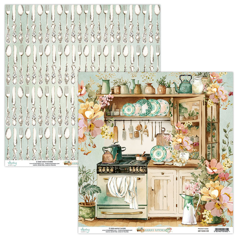 Nana's Kitchen - 12 x 12 Paper Set - Mintay Papers