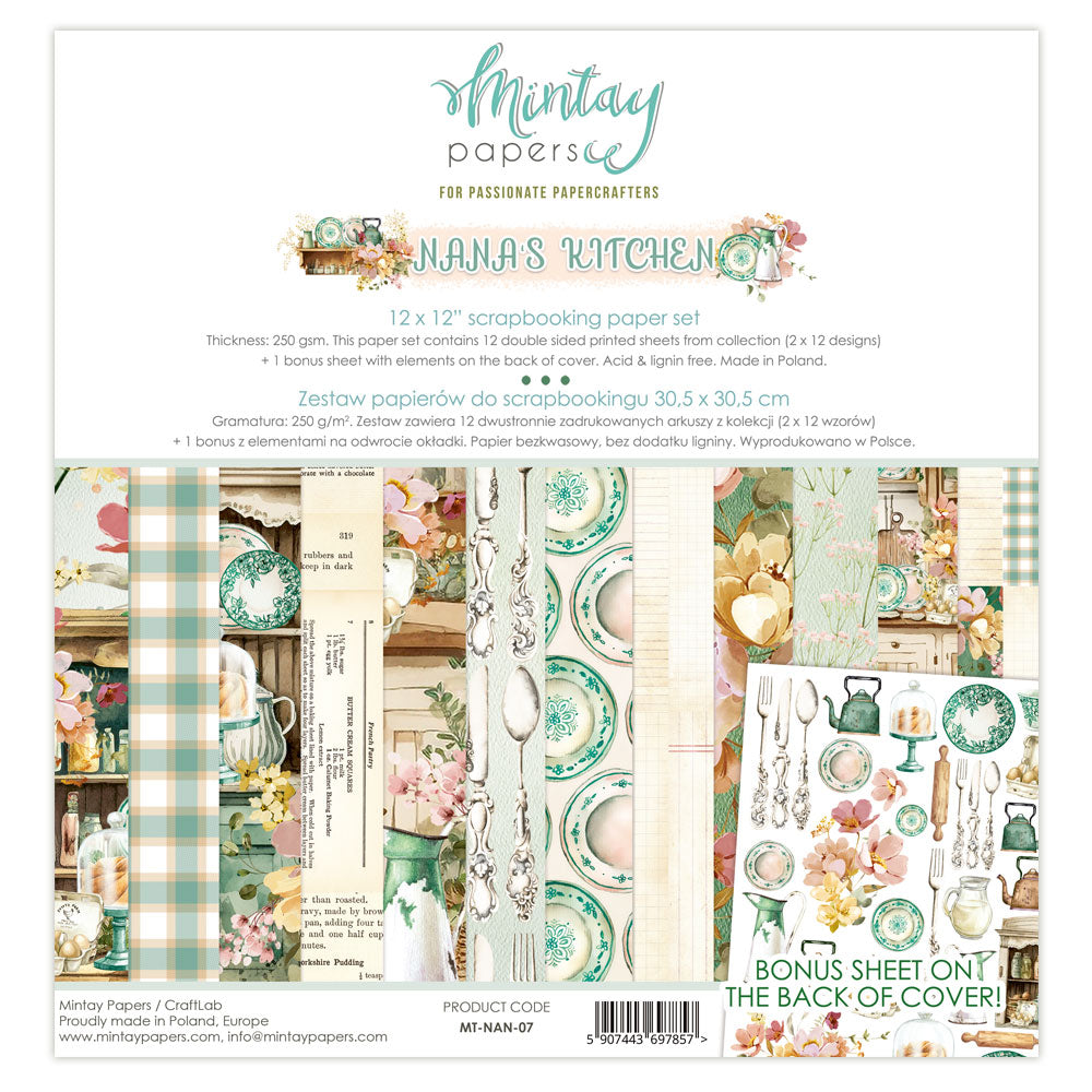 Nana's Kitchen - 12 x 12 Paper Set - Mintay Papers