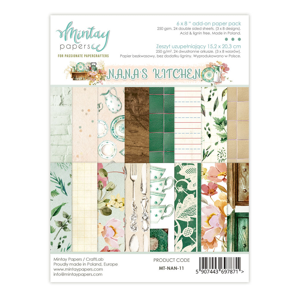 Nana's Kitchen - 6 x 8 Add On Paper Set - Mintay Papers