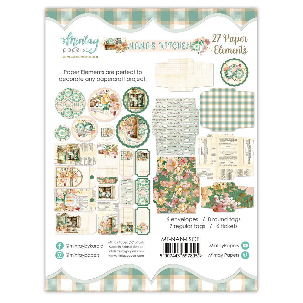 Nana's Kitchen - Paper Elements, 27 Pcs. - Mintay Papers