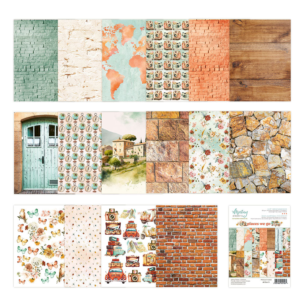 Places We Go - 6 x 8 Add On Paper Set - Mintay Papers