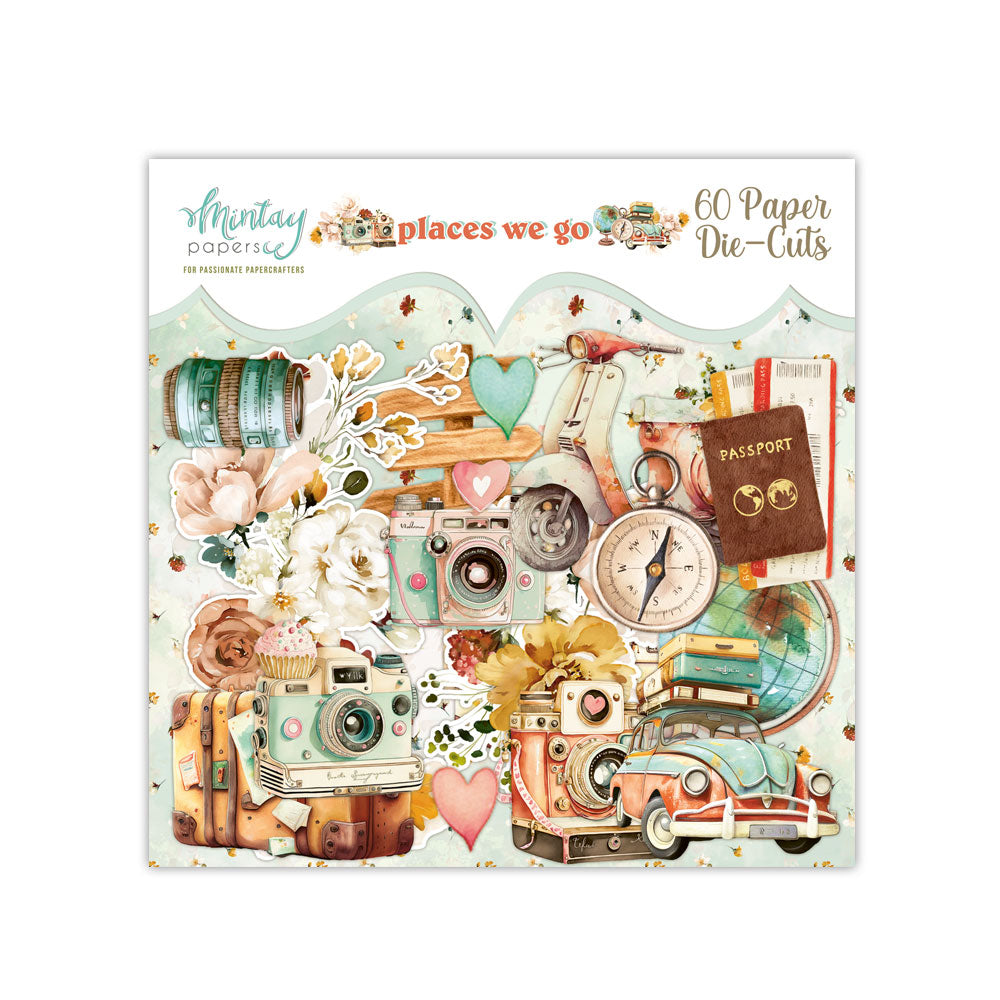 Places We Go - Paper Die-Cuts, 60 Pcs. - Mintay Papers
