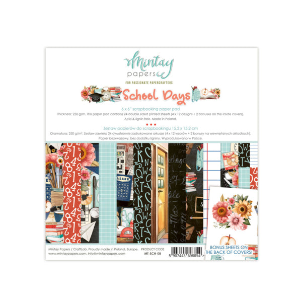 School Days - 6 x 6 Paper Set - Mintay Papers