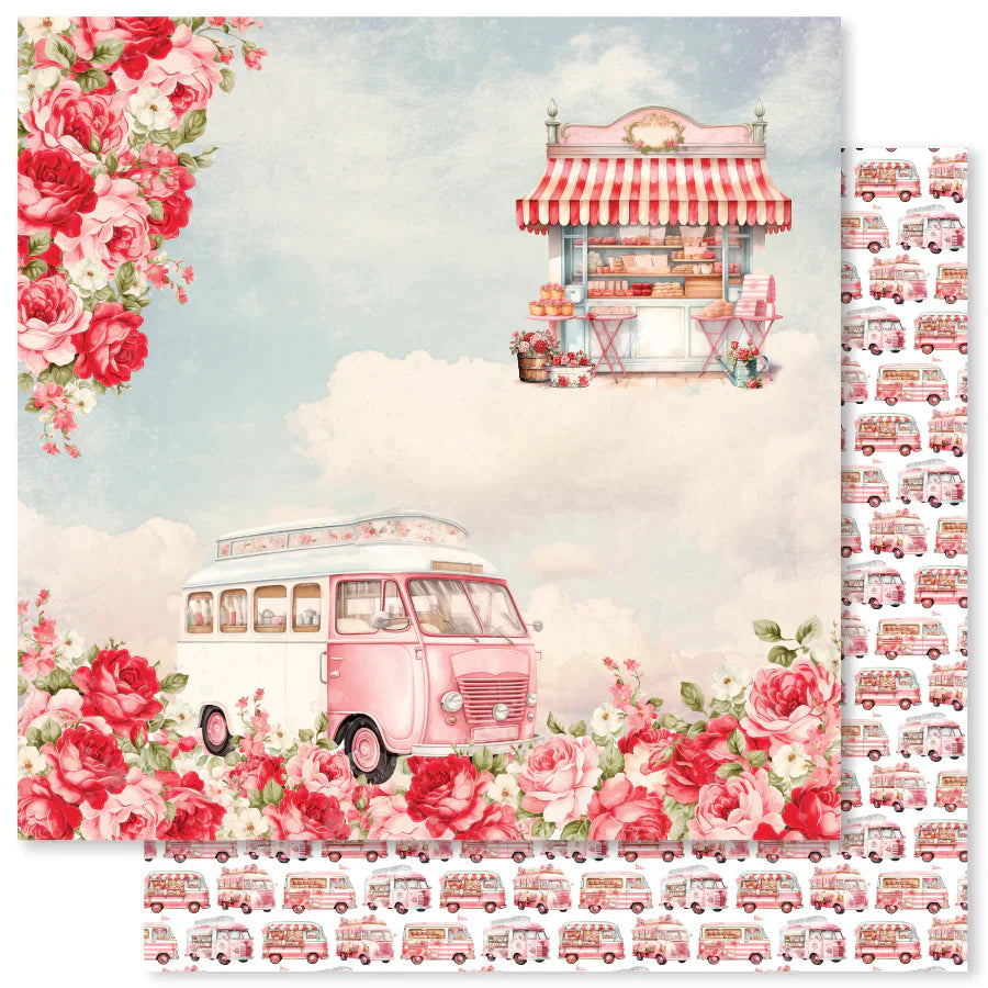 12 x 12 Inch - Candy Kisses - Double Sided Paper - Paper Rose