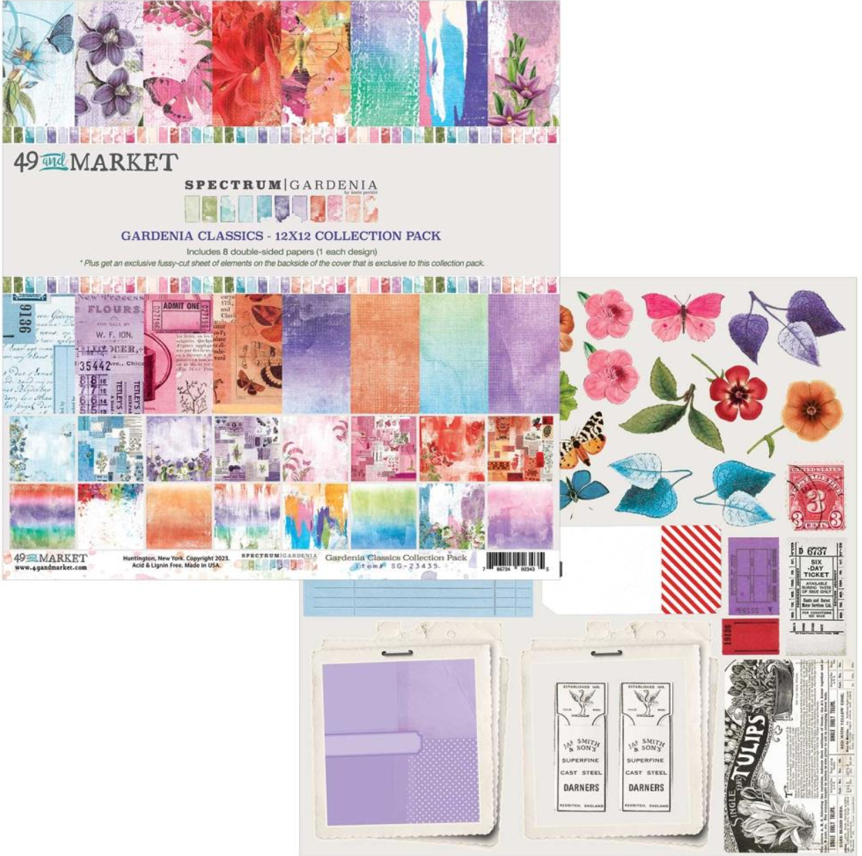 12x12 Inch - Spectrum Gardenia Classics Collection Pack - 49 and Market