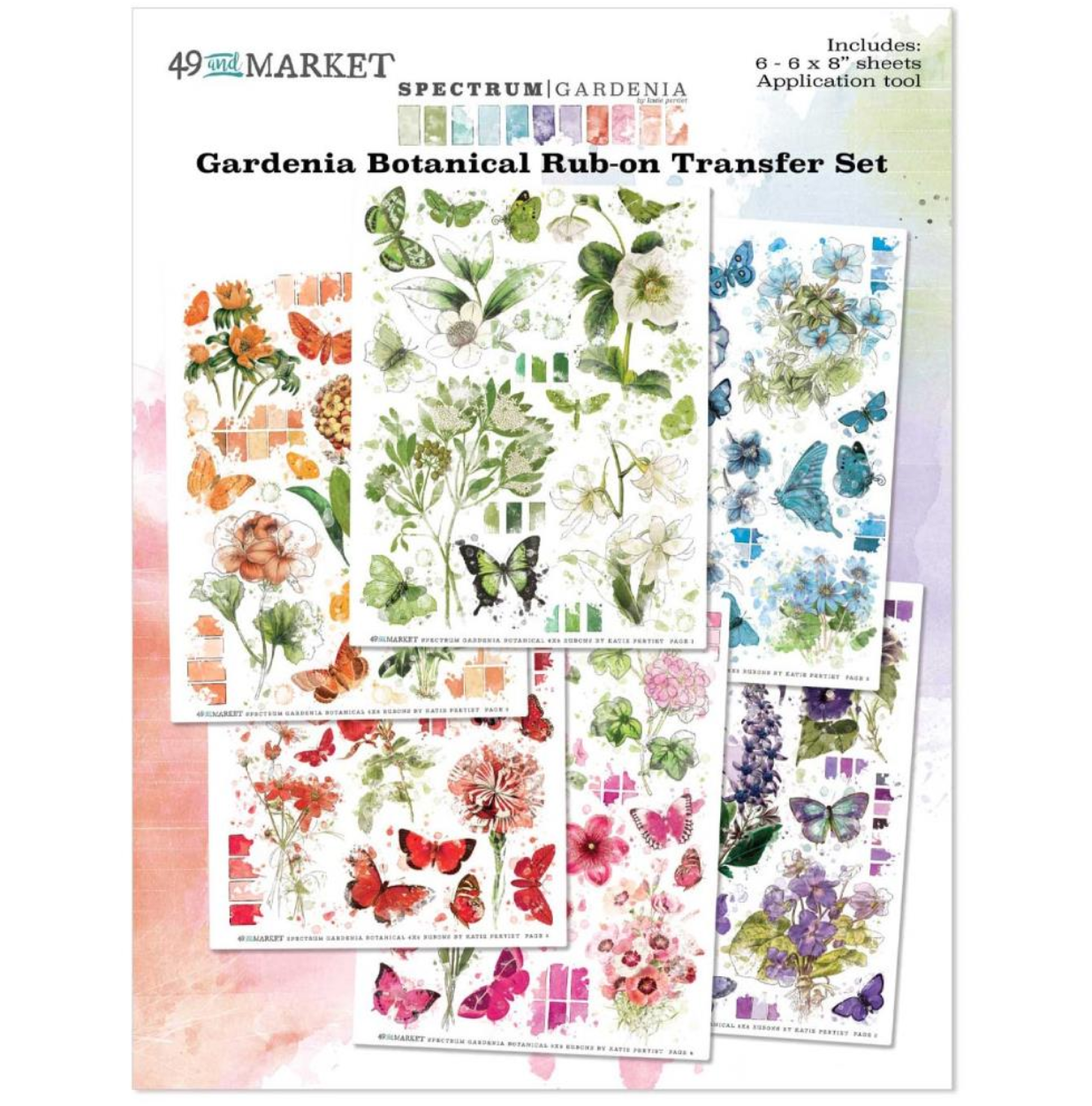 Botanical Rub-Ons - Spectrum Gardenia - 49 and Market