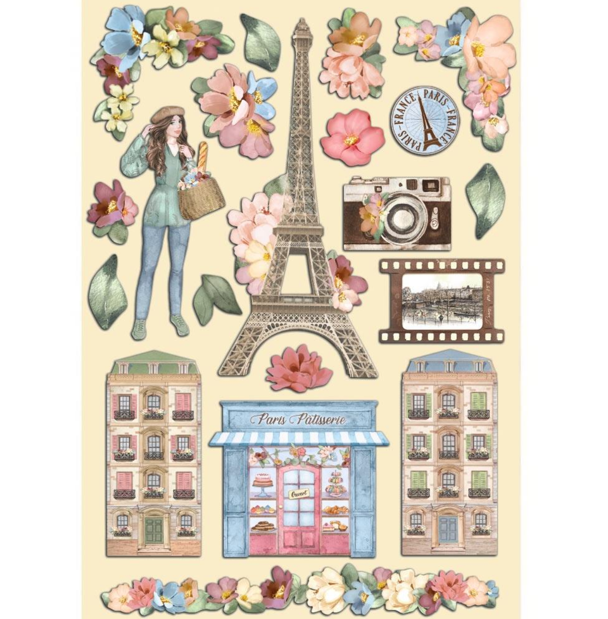 Wooden Shapes A5 - Oh La La - Stamperia