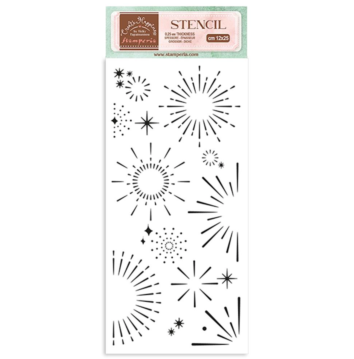 Stencil - Stars - Oh La La - Stamperia