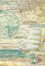Around The World - Sailing Ship - Rice Paper - Stamperia