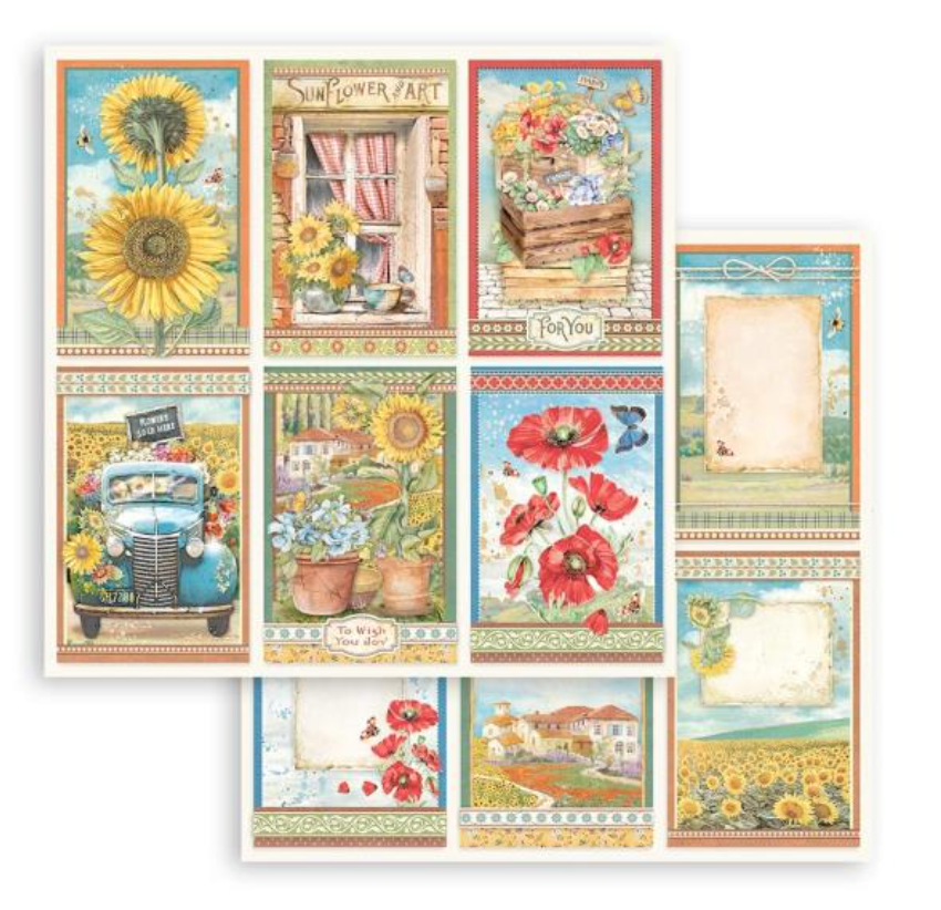 8x8 - Sunflower Art - Double-Sided Paper Pad - Stamperia