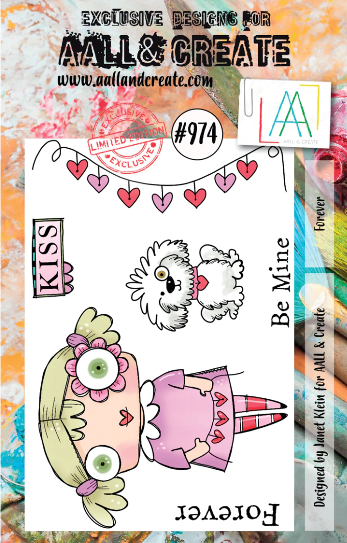 A7 - Forever - AALL and Create - Designer Janet Klein - Clear Stamp Set - #974