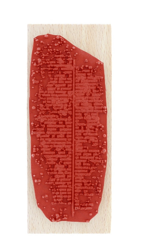 Speckled Text - Wooden Mount Rubber Stamp - Florilèges Design