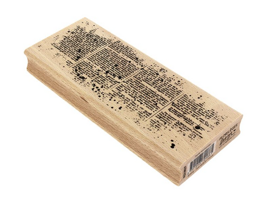 Horizontal Text - Wooden Mount Rubber Stamp - Florilèges Design