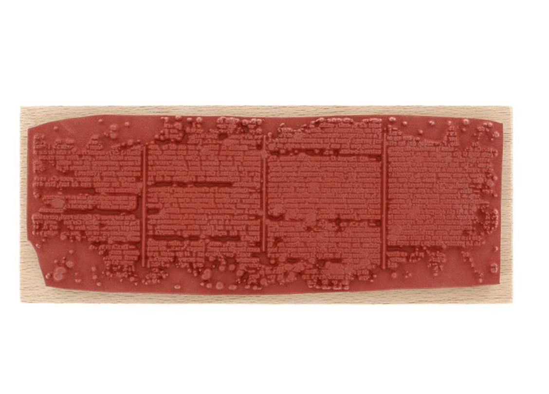 Horizontal Text - Wooden Mount Rubber Stamp - Florilèges Design