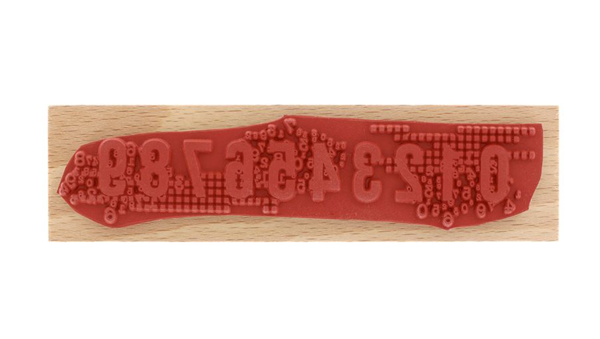 123456 - Wooden Mount Rubber Stamp - Florilèges Design