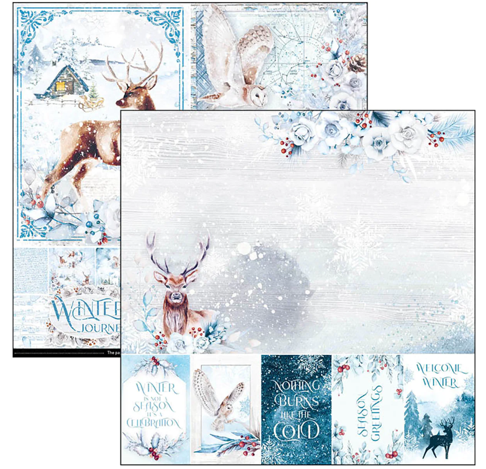 12x12 - Paper Pad 12/Pkg - Winter Journey - Ciao Bella