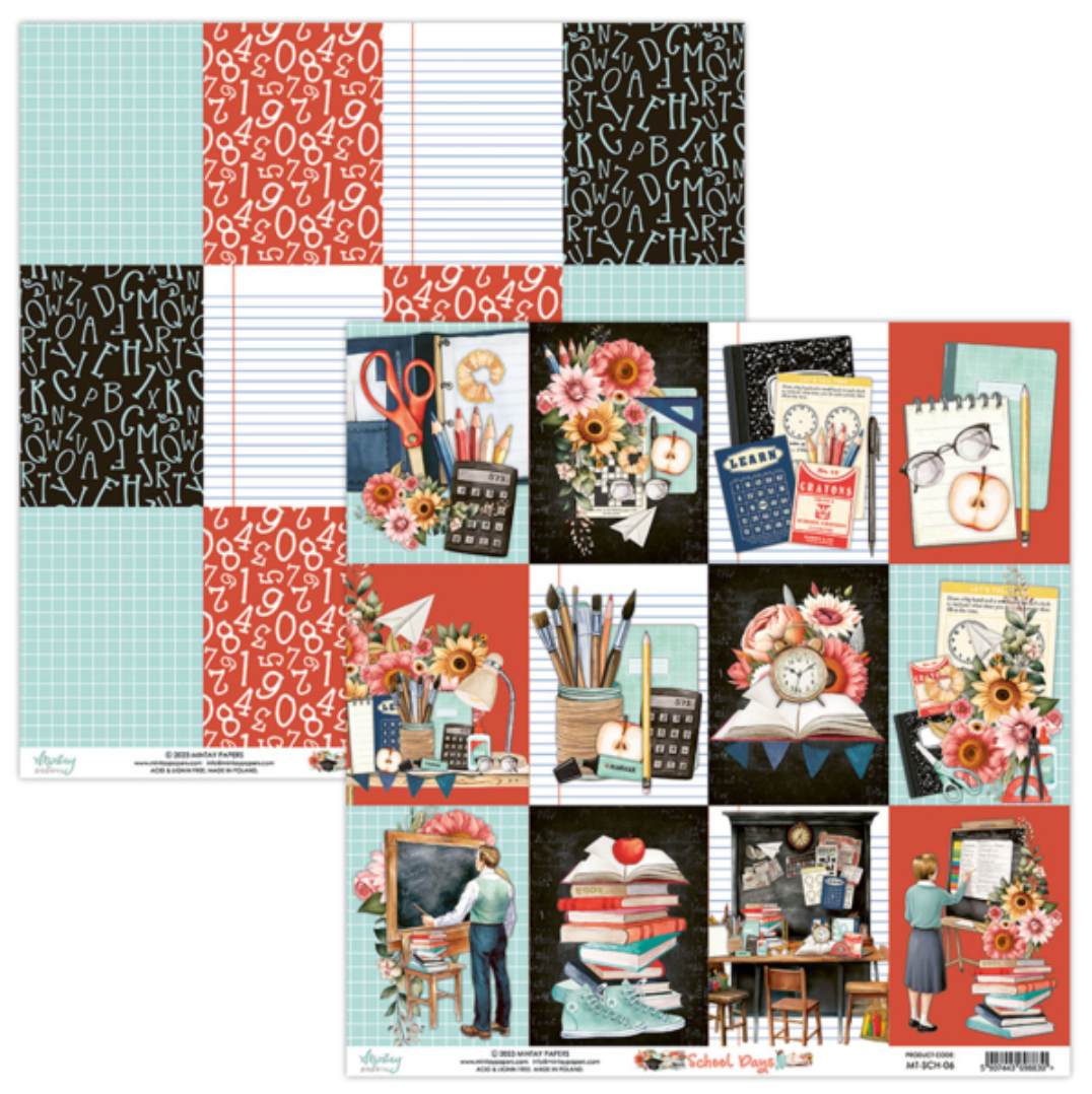 School Days - 6 x 6 Paper Set - Mintay Papers