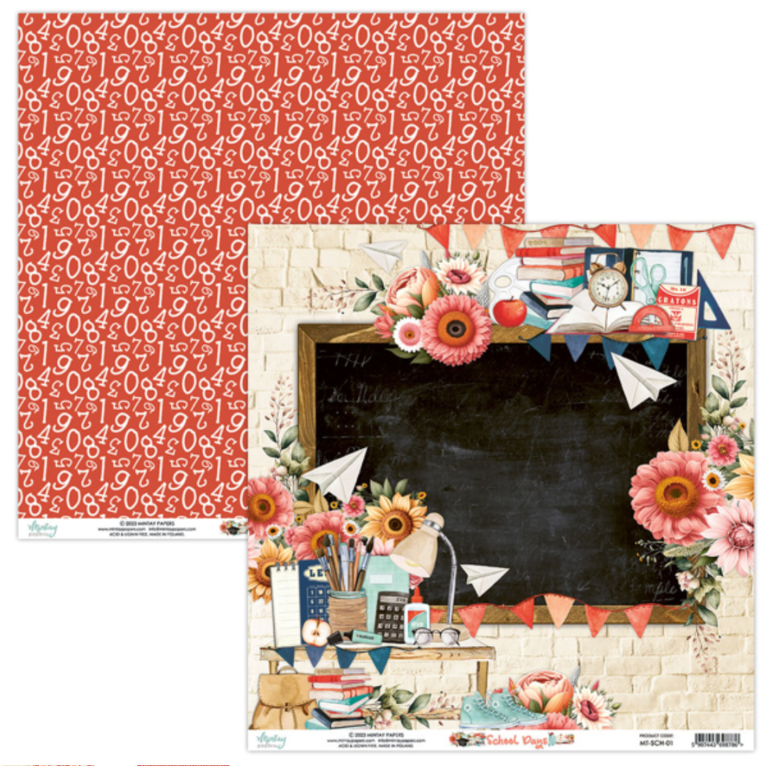 School Days - 12 x 12 Paper Set - Mintay Papers
