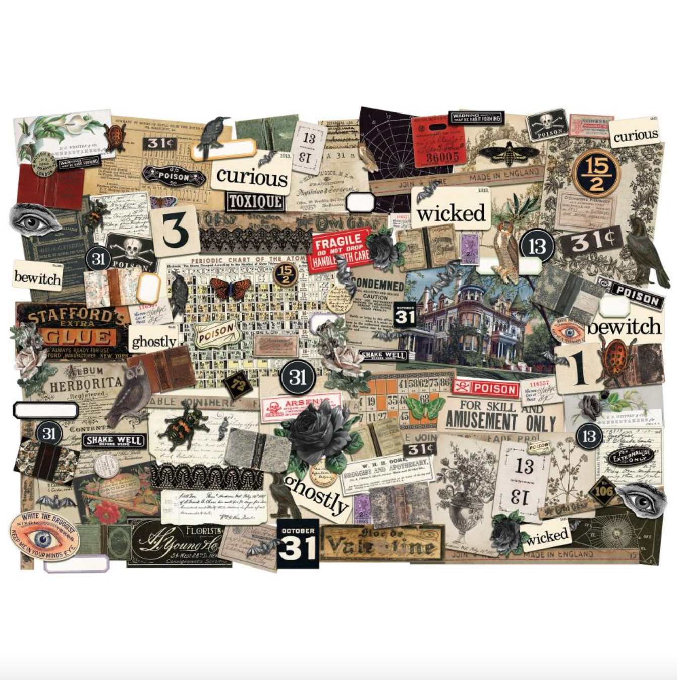Ephemera Pack - Halloween 2023 - Ideaology - Tim Holtz