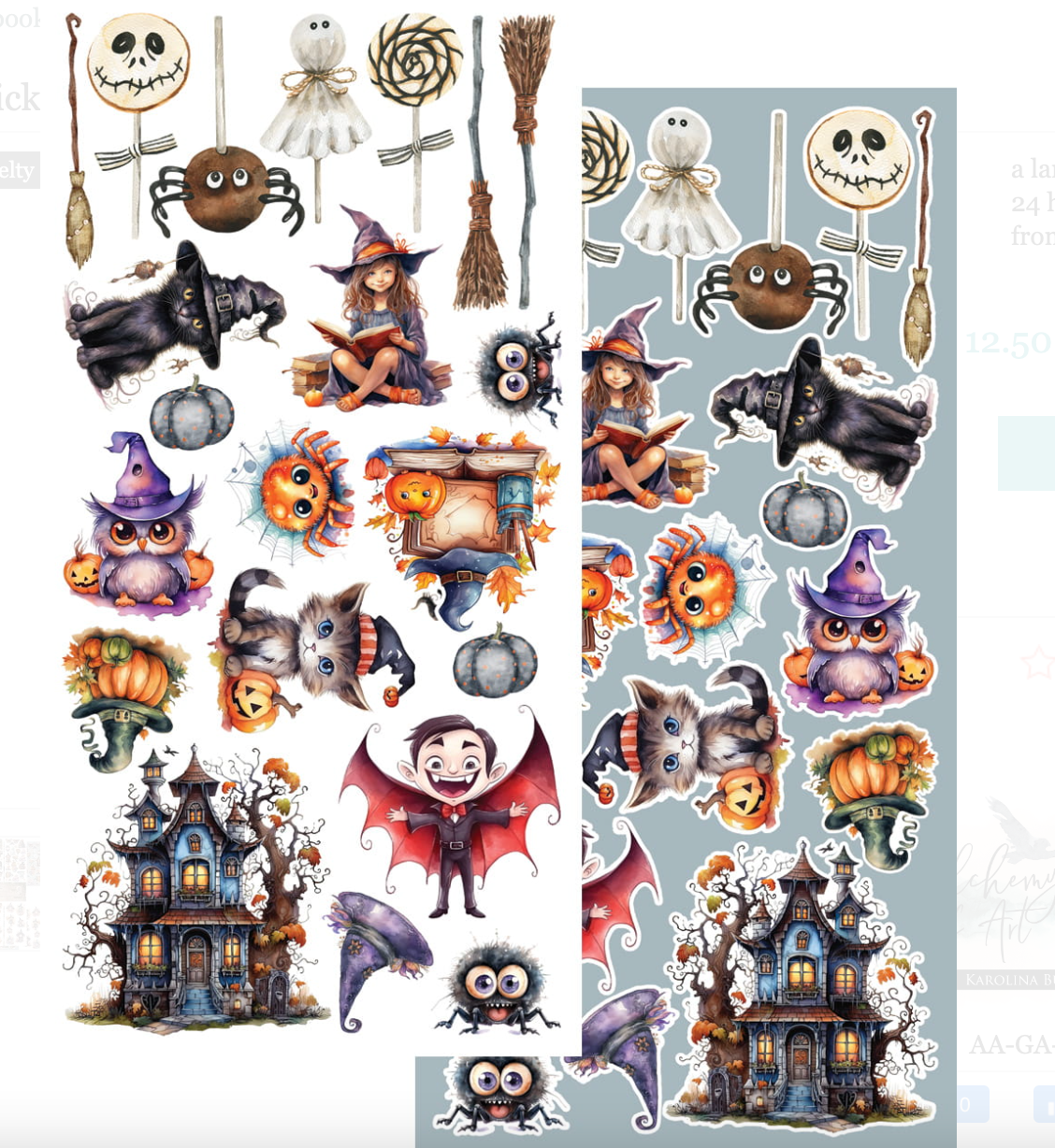 6x12 - Trick or Treat - Fussy Cutting Set - Alchemy Of Art