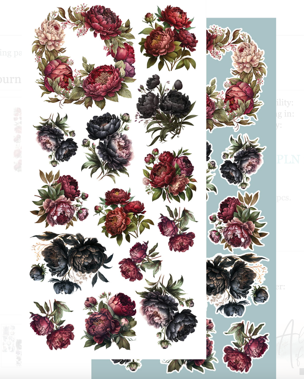 6x12 - White Lady- Art Journal Fussy Cutting Set - Alchemy Of Art