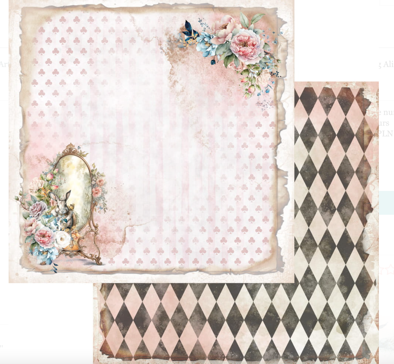 12x12 - Enchanted World - Following Alice - 12 Double Sided Papers - Alchemy Of Art