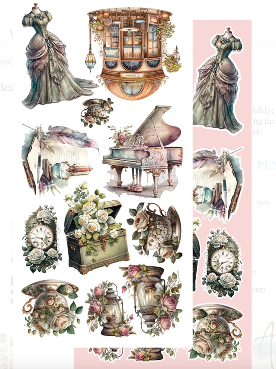 6x12 - Simple Beautiful - Fussy Cutting Set - Alchemy Of Art