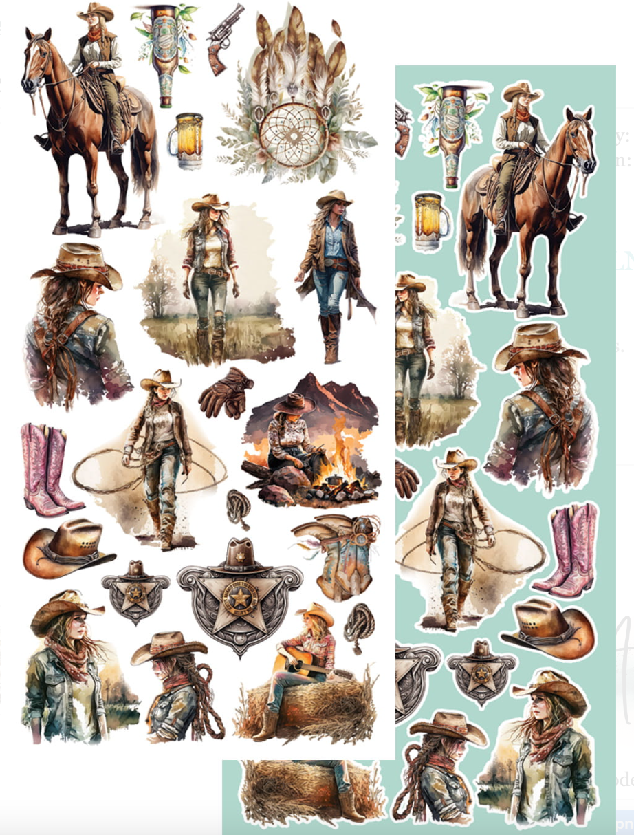 6x12 - Dreamcatcher - Wild West - Fussy Cutting Set - Alchemy Of Art