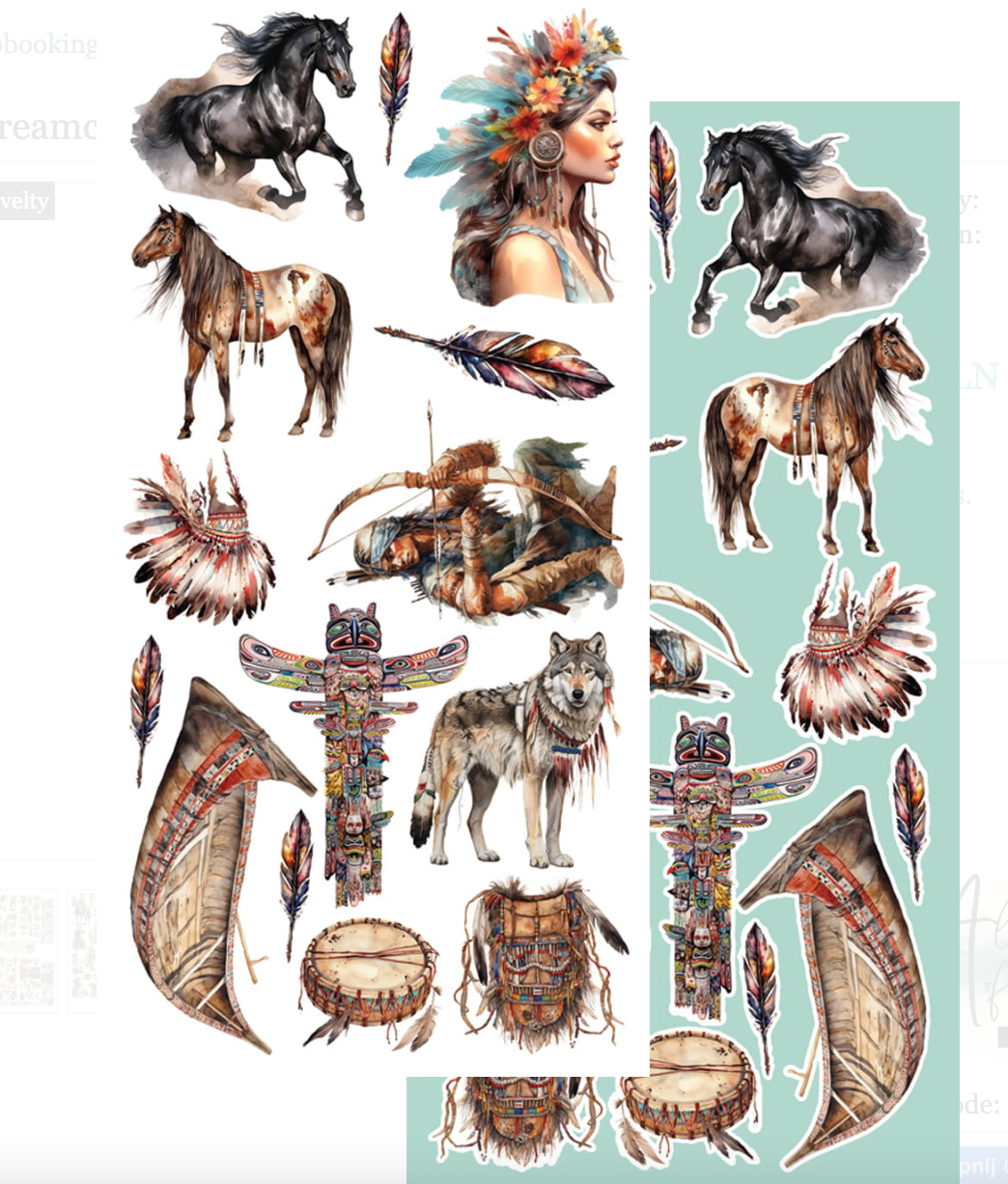 6x12 - Dreamcatcher - Wild West - Fussy Cutting Set - Alchemy Of Art