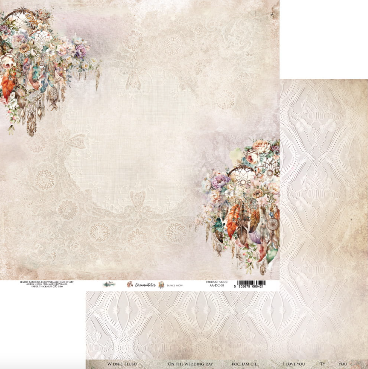 12x12 - Dreamcatcher - 6 Double Sided Papers - Alchemy Of Art