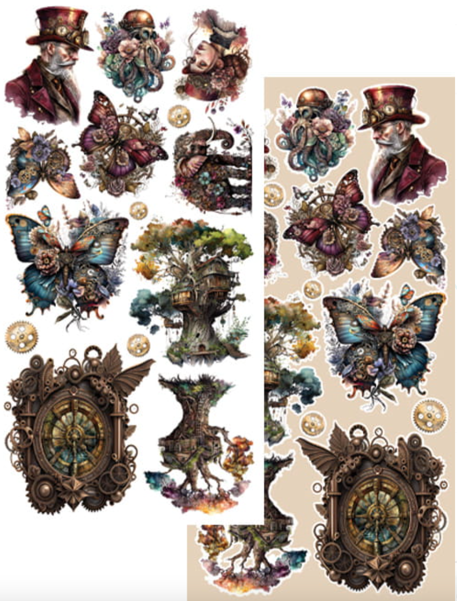 6x12 - Steampunk Dream - Fussy Cutting Set - Alchemy Of Art
