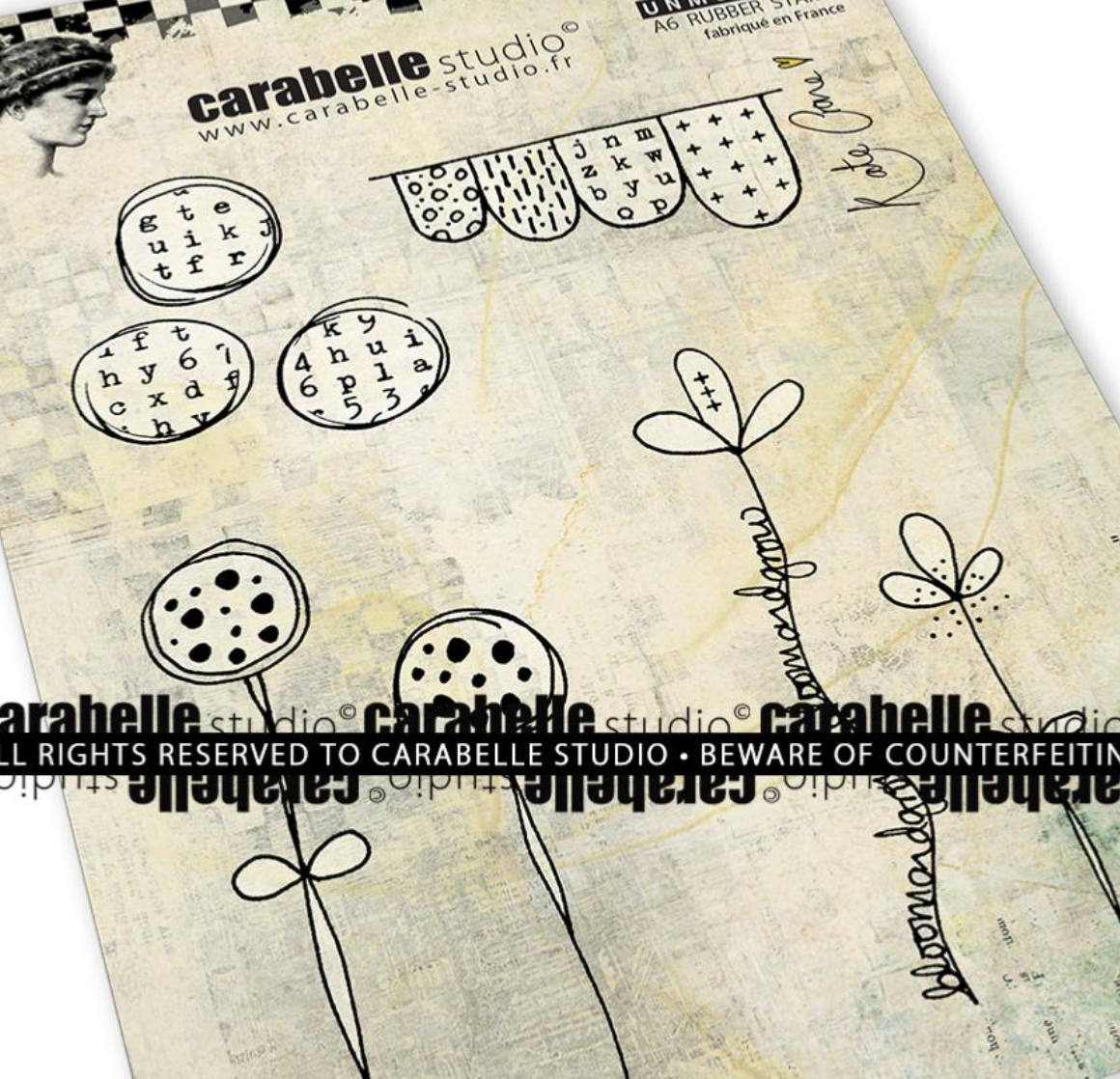 Unmounted A6 Stamp - Journal Doodles - Kate Crane - Carabelle Studio