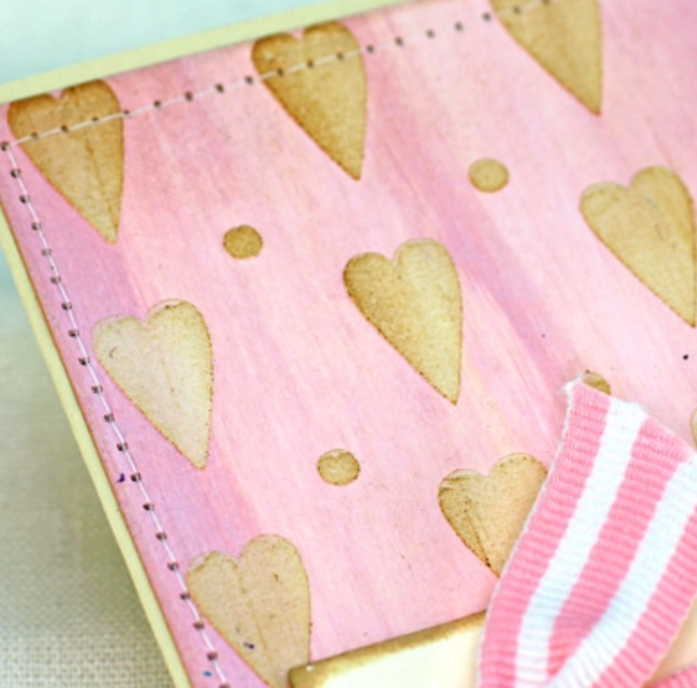 Stencil A4 - Polka Heart - 9x12 - Stencil Girl